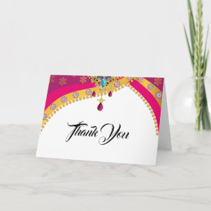 Indian Hindu Wedding Thank You Card