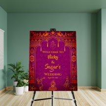 Indian Hindu Wedding Welcome Sign Foam Board