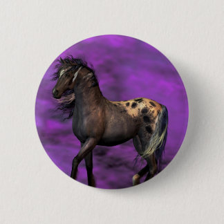 Indian Horse 6 Cm Round Badge