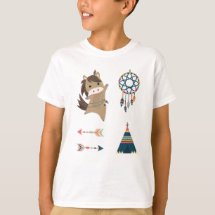 Indian Horse Sticker Set Ponny Rider Dream Catcher T-Shirt