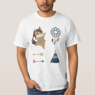 Indian Horse Sticker Set Ponny Rider Dream Catcher T-Shirt
