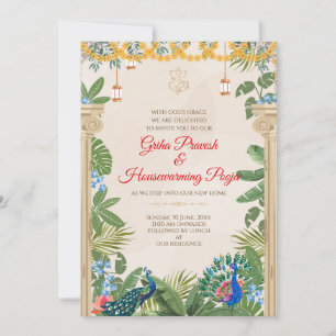 Indian Housewarming invite Gruhapravesam invite