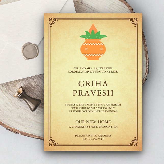 Indian Housewarming Party Griha Pravesh Invitation (Creator Uploaded)