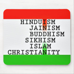 Indian Identity Religions Mouse Mat