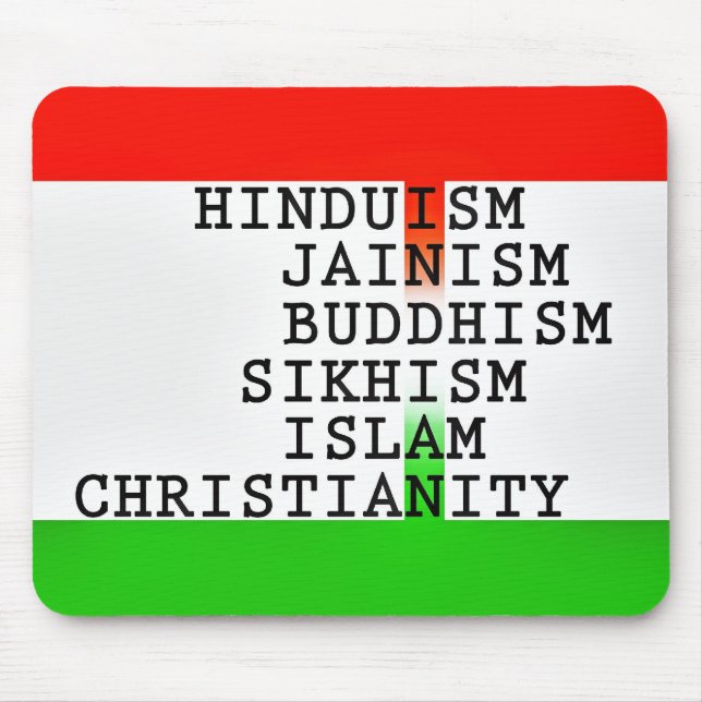 Indian Identity Religions Mouse Mat (Front)