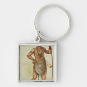 Indian in Body Paint Key Ring