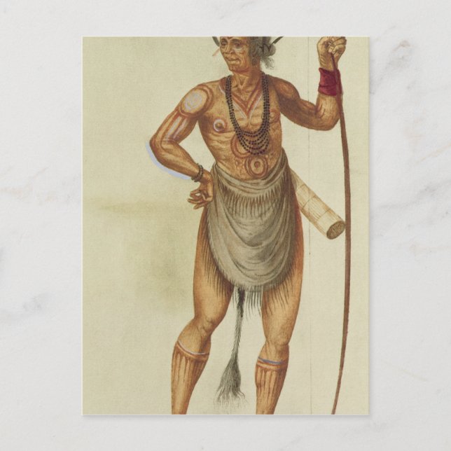 Indian in Body Paint Postcard (Front)