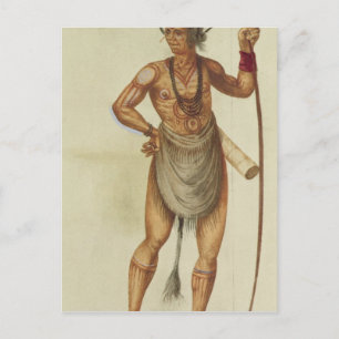 Indian in Body Paint Postcard