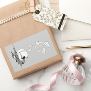 Indian in His Solitude by NC Wyeth Vintage Western Rectangular Sticker