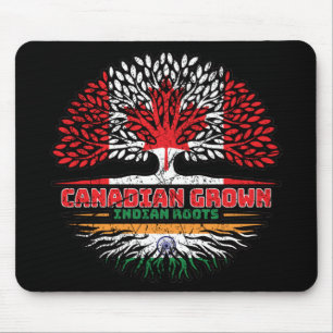 Indian India Canadian Canada Tree Roots Flag Mouse Mat