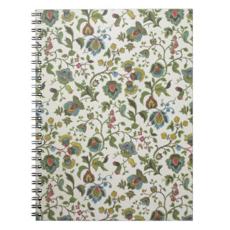 Indian-inspired, floral design wallpaper, 1965-75 notebook