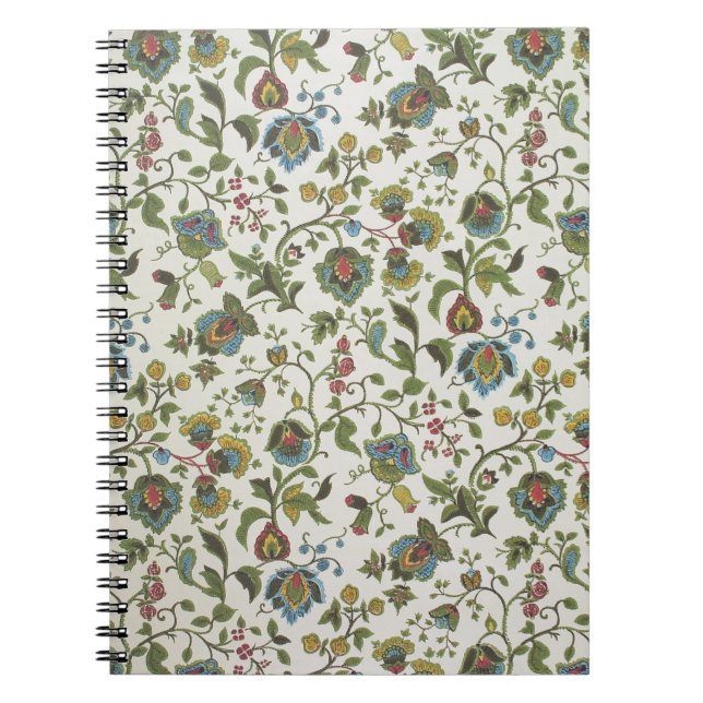 Indian-inspired, floral design wallpaper, 1965-75 notebook (Front)