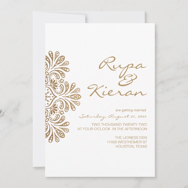 Indian Inspired Invitation | Paisley (Front)