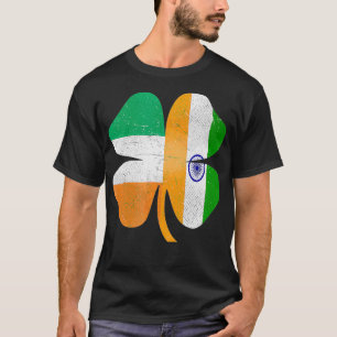 Indian Irish Shamrock India Ireland St T-Shirt