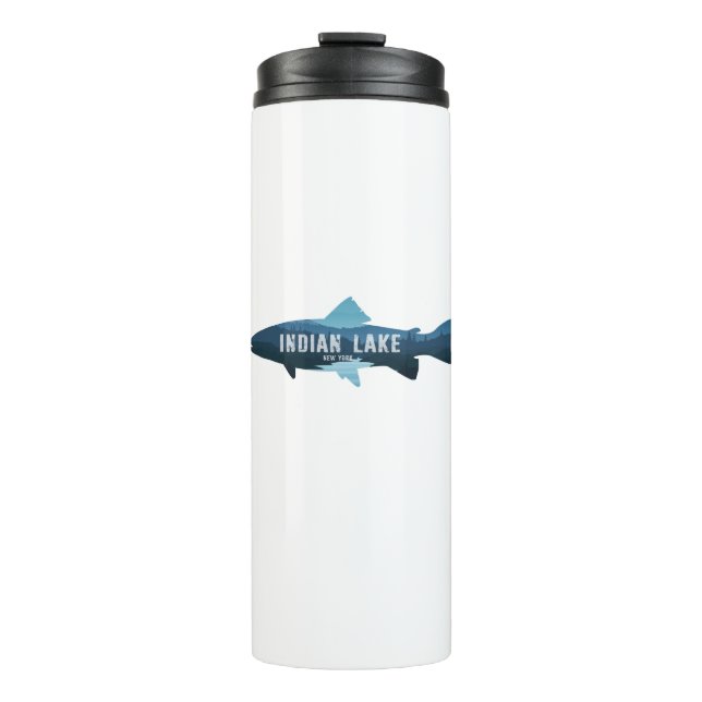 Indian Lake New York Fish Thermal Tumbler (Front)