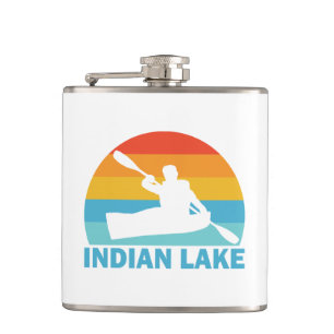 Indian Lake New York Kayak Hip Flask