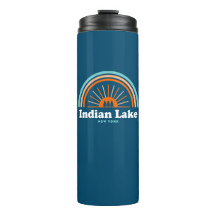 Indian Lake New York Rainbow Thermal Tumbler
