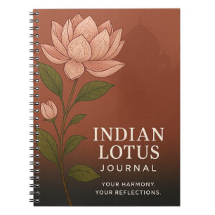 Indian Lotus Journal: Nature-Inspired Notebook for