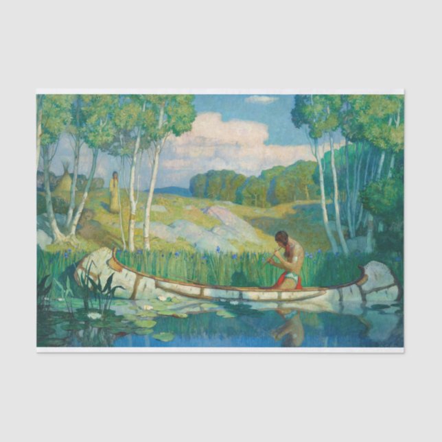 Indian Love Call by Newell Convers Wyeth Tissue Paper (Front)