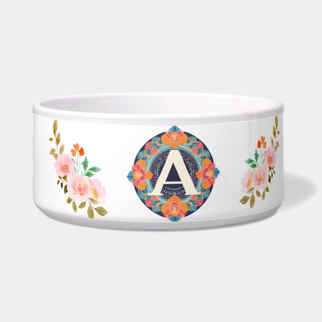 Indian Mandala Art Pet Bowls (Front)