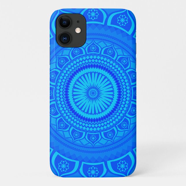 Indian mandala Blue Case-Mate iPhone Case (Back)