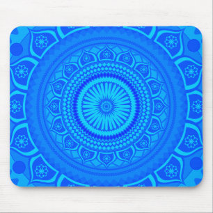 Indian Mandala Blue Mouse Mat