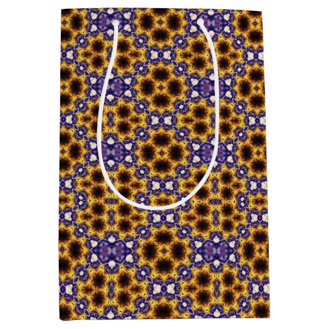 Indian Mandala Geometric Art Deco Seamless Pattern Medium Gift Bag (Front)