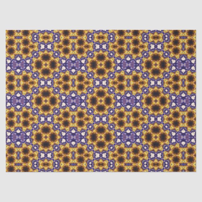 Indian Mandala Geometric Art Deco Seamless Pattern Tissue Paper (Front)