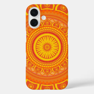 Indian mandala Orange iPhone 16 Case