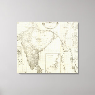 Indian Map Canvas Print