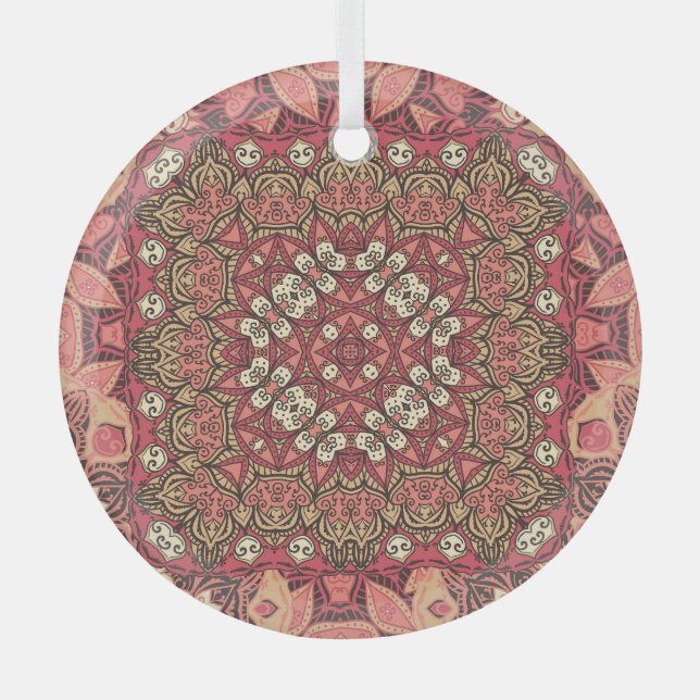 Indian medallion, boho ethnic ornament (Front)