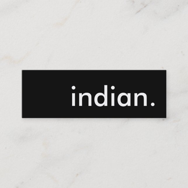 indian. mini business card (Front)