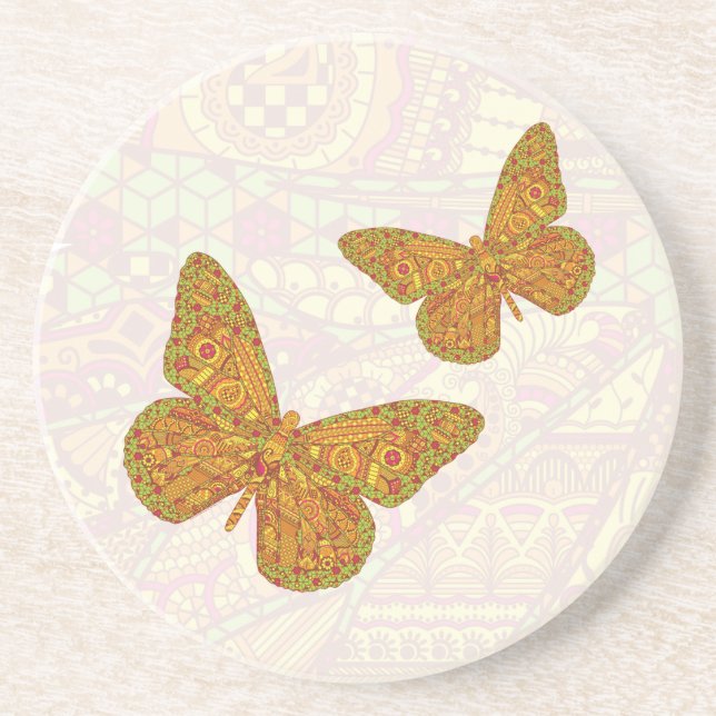 Indian Monarch Sandstone Coaster (Front)