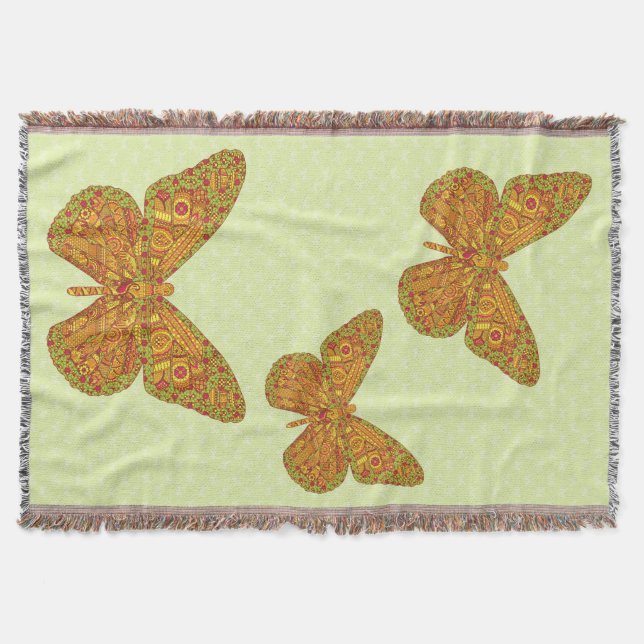 Indian Monarch Throw Blanket (Front)