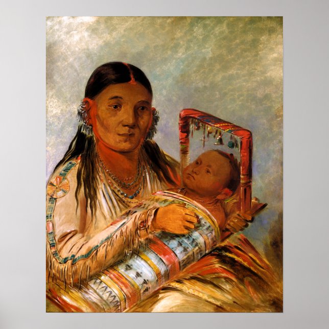 Indian Mother and Child by George Catlin-1836 Poster (Front)