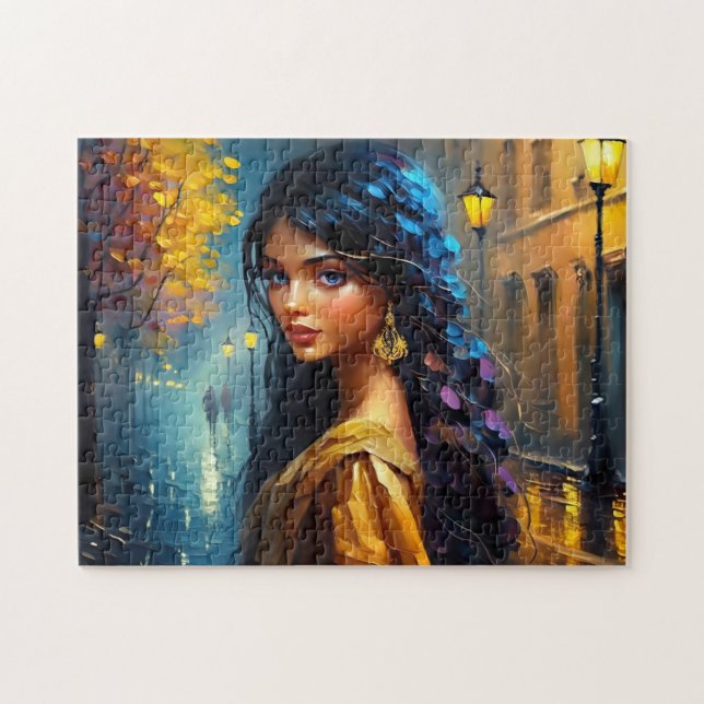 Indian Motives, Digital Modern, Colourfully Jigsaw Puzzle (Horizontal)