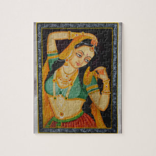 Indian Mughal Woman, Vintage Style Jigsaw Puzzle