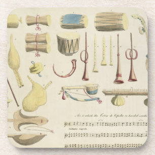 Indian Musical Instruments, plate 23 from 'Orienta Coaster
