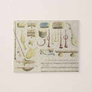 Indian Musical Instruments, plate 23 from 'Orienta Jigsaw Puzzle
