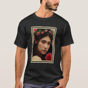 Indian Native American Young Princess and Roses No T-Shirt