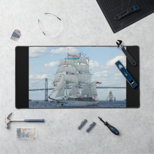 Indian Navy sail training ship Tarangini Desk Mat