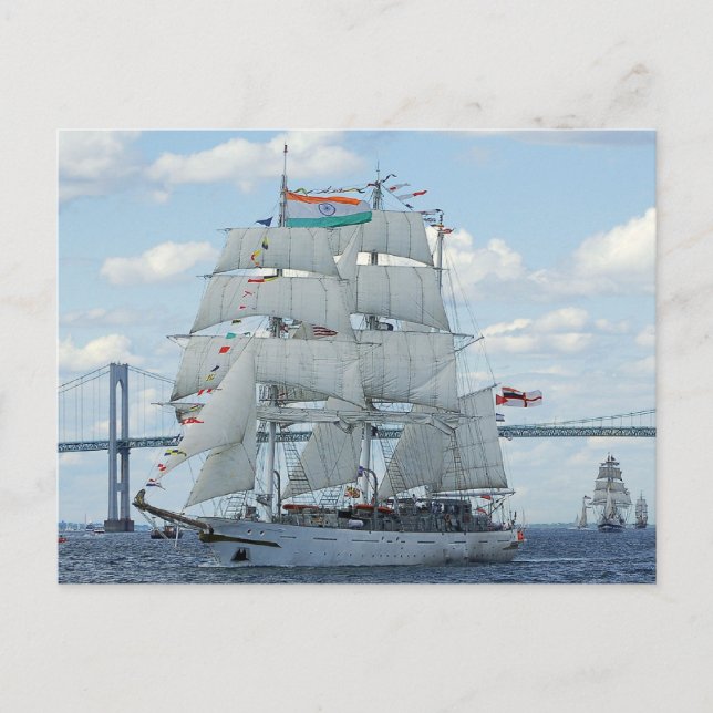 Indian Navy sail training ship Tarangini  Postcard (Front)