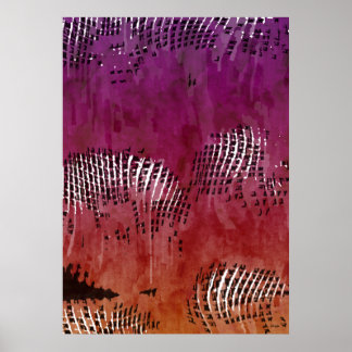 Indian Night Abstract Art Poster