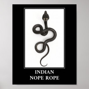 Indian Nope Rope - Cobra Snake Danger Poster