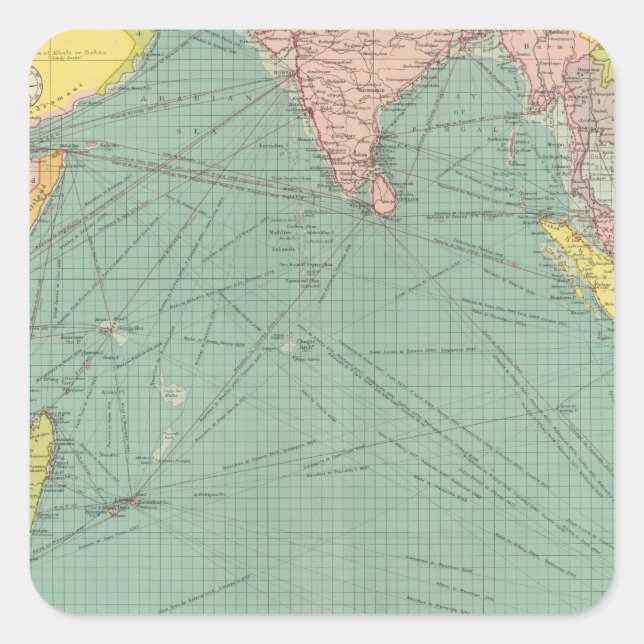 Indian Ocean 3 Square Sticker (Front)