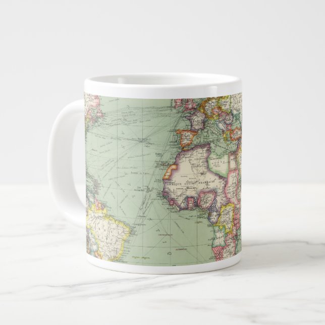 Indian Ocean, Atlantic Ocean Large Coffee Mug (Front Left)