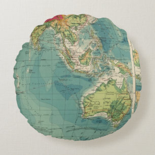 Indian Ocean cables, wireless stations Round Cushion