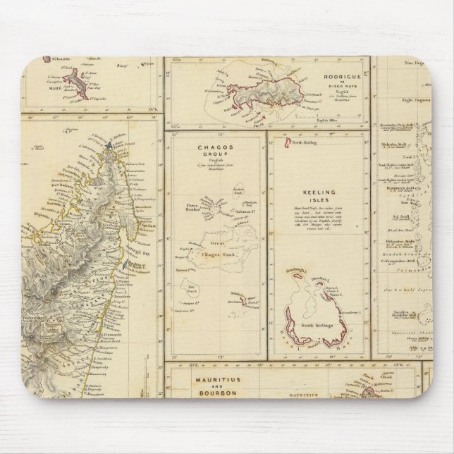 Indian Ocean Islands Mouse Mat (Front)