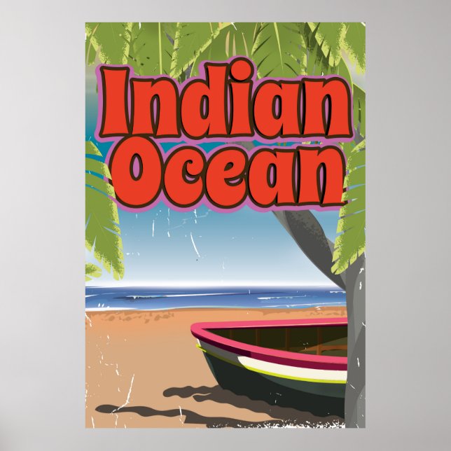 Indian Ocean Vintage travel poster (Front)