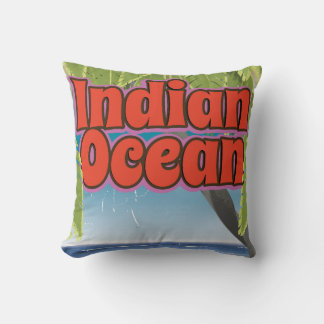 Indian Ocean Vintage travel poster Cushion